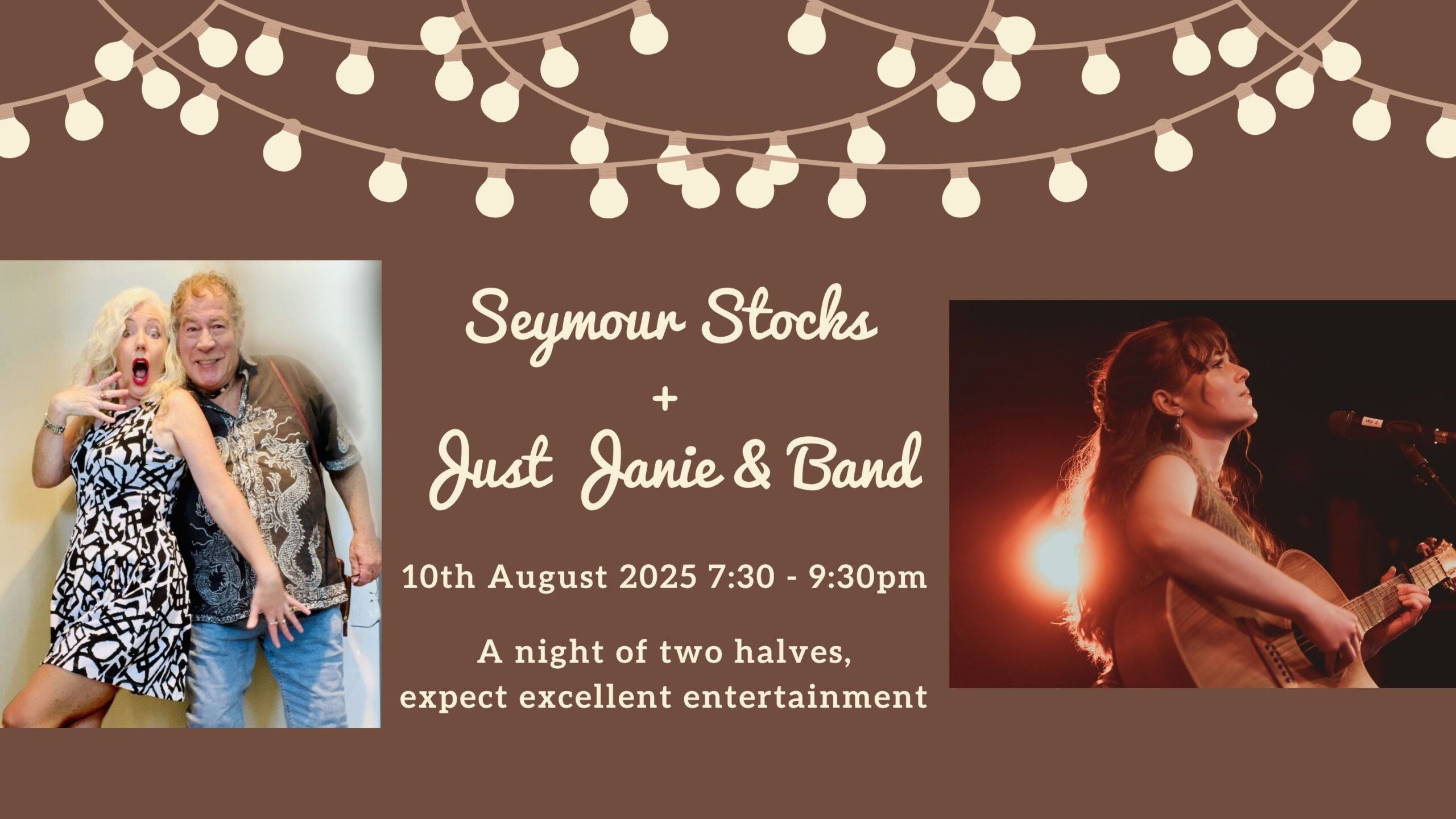 Seymour Stocks + Just Janie & Band Event Cover